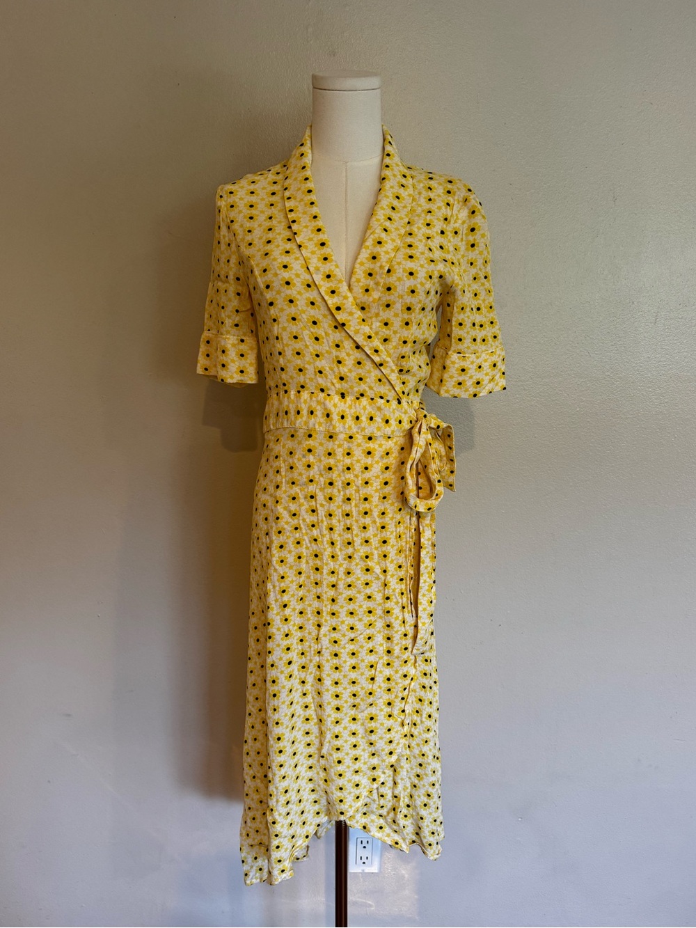 GANNI Daisy Wrap Dress Size 36 (US 4)